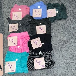 Lululemon bundle tank tops 9 tanks for $100